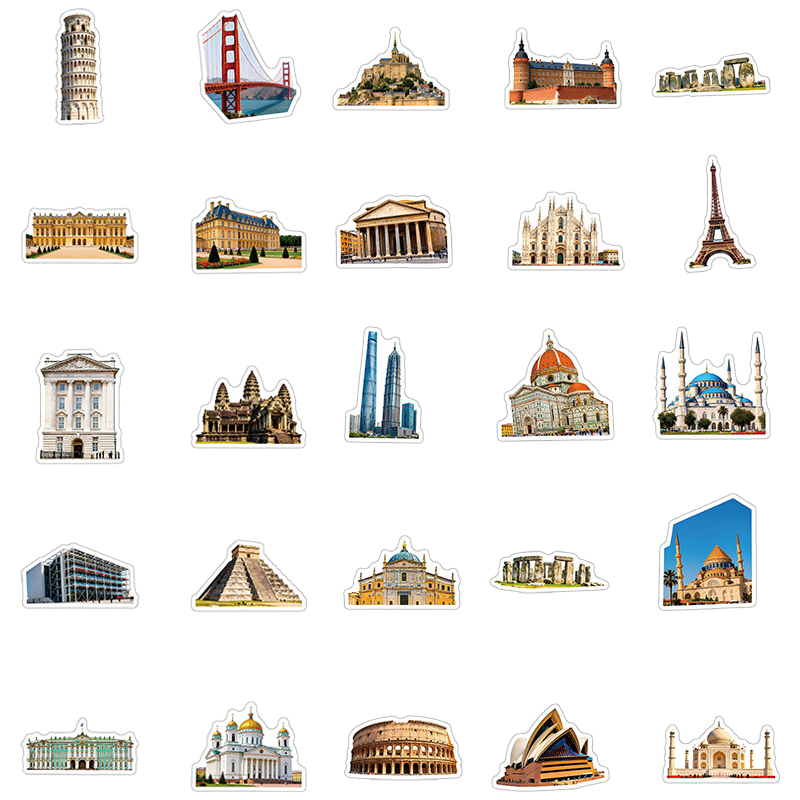 50PCS Famous City Landmark Tra - огляд і ціна Cycling Journey